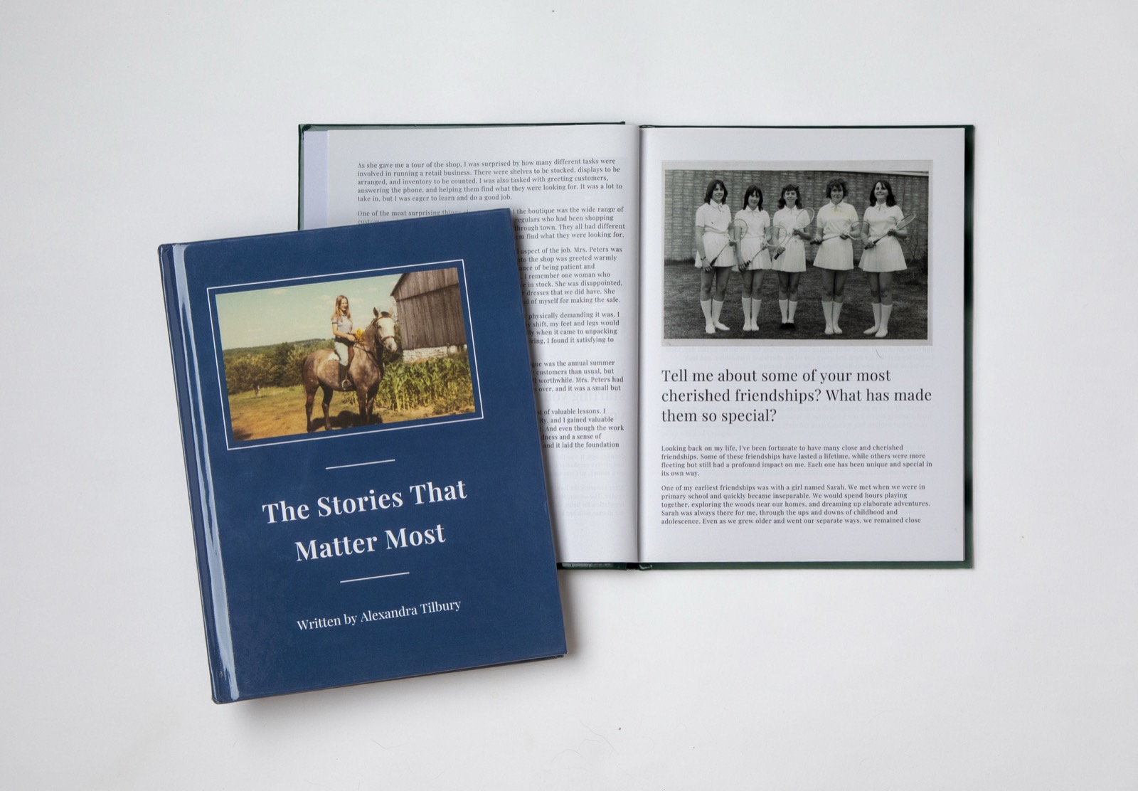 The finished YourStory hardback, closed