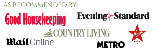 As recommended by Good Housekeeping, Evening Standard, Country Living, Mail Online, Metro and Virgin Radio UK